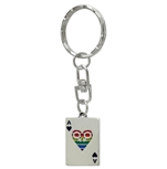 Female Love Card Key Chain